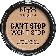 Fragrances, Perfumes, Cosmetics Compact Powder Foundation - NYX Professional Makeup Can't Stop Won't Stop Powder Foundation