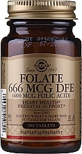 Food Supplement "Folic Acid", 400mcg - Solgar Health & Beauty Folate 666 MCG DFE — photo N2