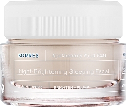 Fragrances, Perfumes, Cosmetics Brightening Night Face Cream - Korres Apothecary Wild Rose Night-Brightening Sleeping Facial