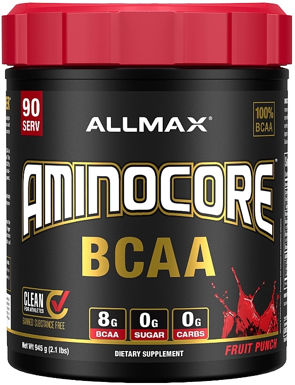 BCAAs + Vitamins 'Fruit Punch' - AllMax Nutrition Aminocore BCAA Fruit Punch Blast — photo N2