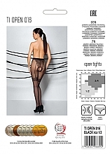 Erotic Tights with Cutout 'Tiopen' 016, 20 Den, black - Passion — photo N2