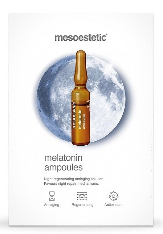 Face Ampoules 'Melatonin Night Care' - Mesoestetic Home Performance Melatonin Ampoules — photo N3