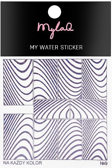 Zebra False Nails 8 - MylaQ My Water Sticker — photo N8