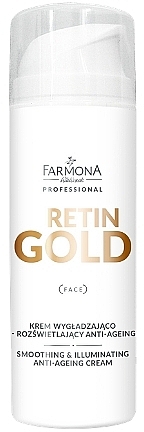 Smoothing & Illuminating Face Cream - Farmona Retin Gold Smoothing & Illuminating Anti-Ageing Cream — photo N1