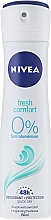 Antiperspirant-Deodorant Spray - NIVEA Fresh Comfort Spray — photo N1
