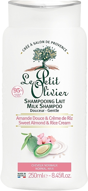 Sweet Almond & Rice Cream Shampoo for Normal Hair - Le Petit Olivier Sweet Almond & Rice Cream — photo N1