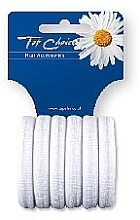 Fragrances, Perfumes, Cosmetics Elastic Hair Bands 6 pcs, white, 22111 - Top Choice