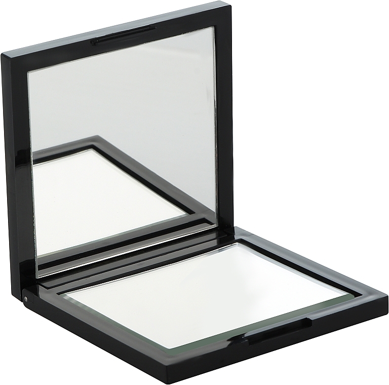 Square Pocket Mirror 6x6 cm, black - Janeke Square Bag Mirror Black — photo N1