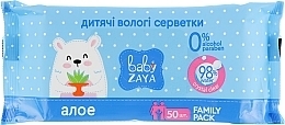 Fragrances, Perfumes, Cosmetics Wet Wipes "Aloe", 50 pcs - Baby Zaya