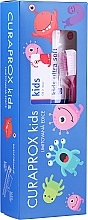 Fragrances, Perfumes, Cosmetics Fluoride Toothpaste Set "Strawberry", purple/pink toothbrush - Curaprox (t/past/60ml + t/br/2pcs)