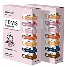 Fragrances, Perfumes, Cosmetics Sheet Mask Set, 7 products - Beauadd Baroness 7 Days Beauty Set