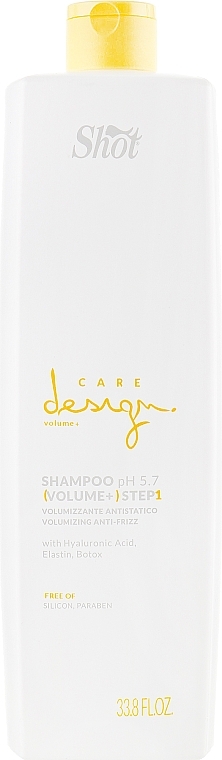 Volumizing Shampoo - Shot Care Design Volume+ Step 1 Total Volumizing Anti-Frizz Shampoo — photo N5