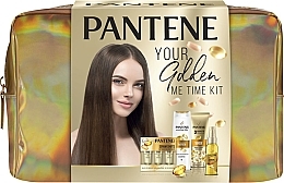 Fragrances, Perfumes, Cosmetics Hair Set - Pantene Your Golden Me Time Kit (shm/250ml + cond/160ml + oil/100ml + serum/3x15ml)	