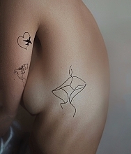 Temporary Tattoo "Tender Silhouettes" - Arley Sign — photo N3