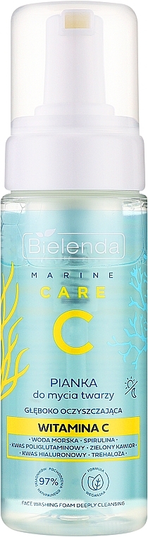 Face Cleansing Foam - Bielenda C Marine Care Face Washing Foam Deeply Cleansing — photo N1