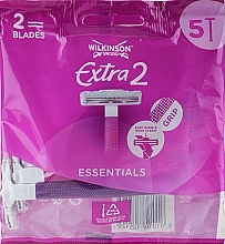 Fragrances, Perfumes, Cosmetics Disposable Shaving Razors, 5 pcs - Wilkinson Sword Extra 2 Beauty