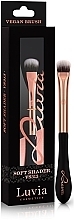 Eyeshadow Brush, VS313, black and rose gold - Luvia Cosmetics Soft Shader Black Rose Gold — photo N4