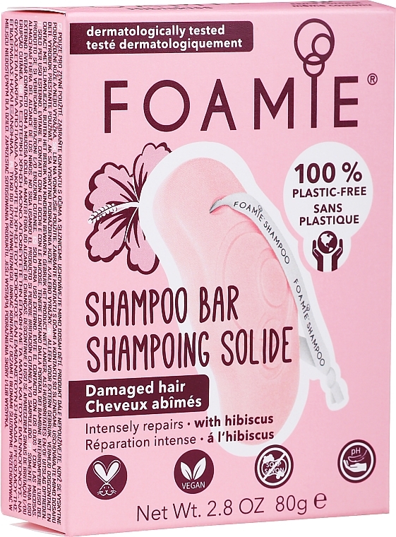 Solid Hair Shampoo - Foamie Hibiskiss Shampoo — photo N2