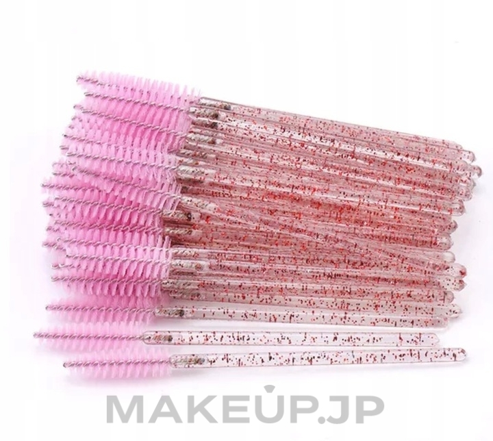 Disposable Lash & Brow Brushes, translucent pink - Lewer — photo 50 szt.