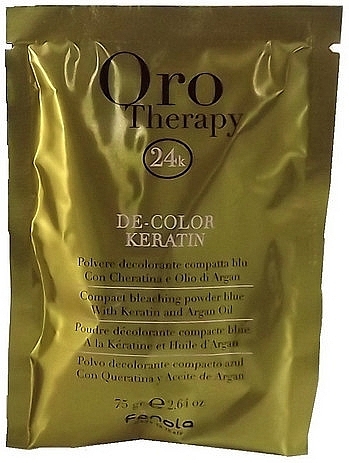 Bleaching Powder with Keratin, blue - Fanola Oro Therapy Color Keratin — photo N2