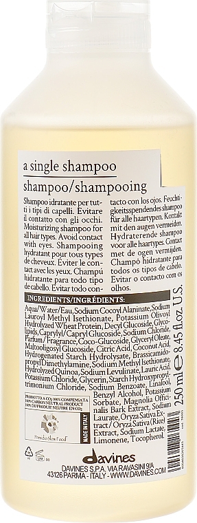 Hair Shampoo - Davines A Single Shampoo — photo N2