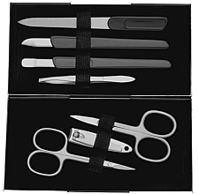 Manicure Set, 7 tools, black/silver-matt - Erbe Solingen Magic Box — photo N2