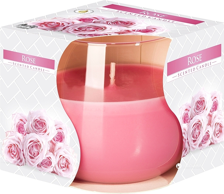 Scented Candle in Glass 'Rose' - Bispol Scented Candle — photo N1