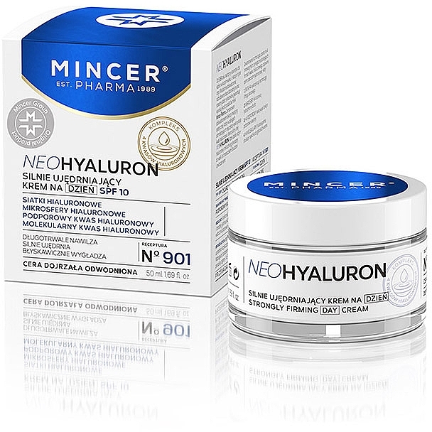 Day Cream for Face - Mincer Neo Hyaluronn Strongly Firming Day Cream 901 — photo N1