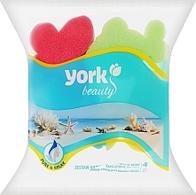 Fragrances, Perfumes, Cosmetics Colorful Bath Sponges 'Baby', 4 pcs - York