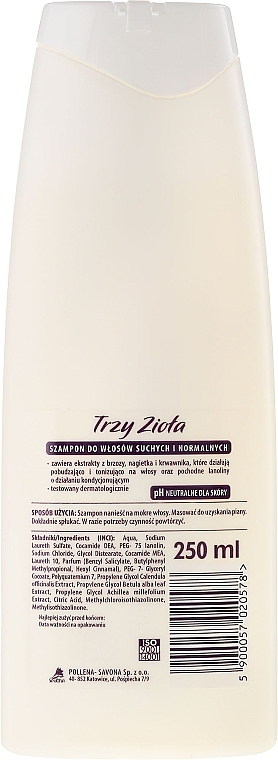 Hair Shampoo - Pollena Savona Shampoo Three Herbs Of Calendula  — photo N2