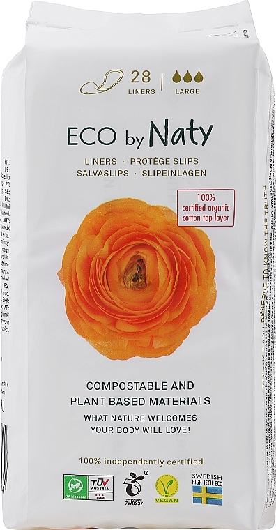 Eco Daily Liners, large, 28 pcs - Naty — photo N1