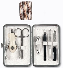 Fragrances, Perfumes, Cosmetics 6-piece Manicure Set, 79689, brown-white - Top Choice