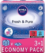 Fragrances, Perfumes, Cosmetics Baby Wet Wipes "Pure and Fresh" 4x63 szt - NIVEA Baby Pure & Fresh