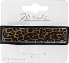 Hair Clip JG45020G MAC, 9 x 2.5 cm, with leopard print - Janeke — photo N1