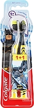 Kids Toothbrush, 6+, Soft, black-yellow + grey-yellow - Colgate Kids Soft Toothbrush — photo N1