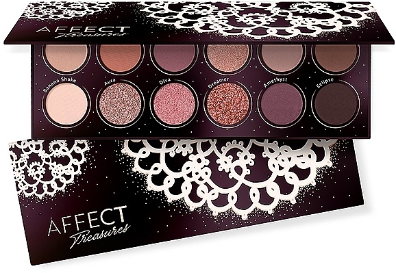 Pressed Eyeshadow Palette - Affect Treasures Eyeshadow Palette — photo N2