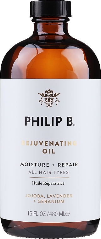Rejuvenating Oil for All Hair Types - Philip B Rejuvenating Oil Moisture + Repair All Hair Types — photo N1