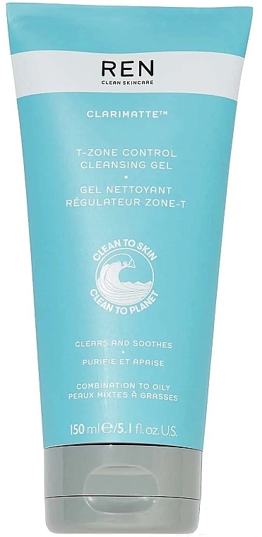 Oil Control T-Zone Cleansing Gel for Oily & Combination Skin - Ren Clarimatte Clean Skincare T-Zone Control — photo N1