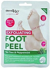 Fragrances, Perfumes, Cosmetics Exfoliating Foot Sock-Mask - Derma V10 Foot Peel Sock Mask Tea Tree & Peppermint