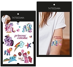 Fragrances, Perfumes, Cosmetics Kids Temporary Tattoo Set "Princess Celestia", with glitter - Tattooshka