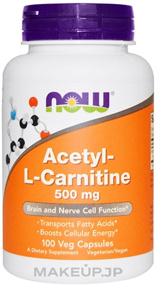 Food Supplement "Carnitine", capsules, 500mg - Now Foods Acetyl-L-Carnitine — photo 100 szt.