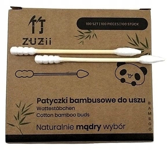 Bamboo Cotton Buds with Different Tips - Zuzii Bamboo Cotton Buds — photo N2