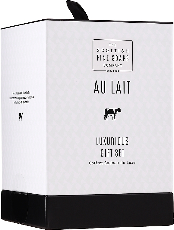Set - Scottish Fine Soaps Au Lait Luxurious Gift Set (b/cr/75ml + sh/cr/75ml + h/cr/75ml + soap/40ml) — photo N3