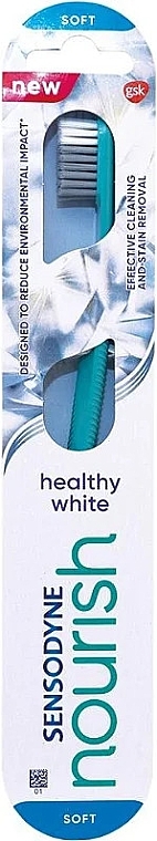 Soft Toothbrush, turquoise - Sensodyne Nourish Healthy White Soft Toothbrush — photo N1