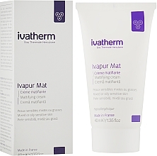 Mattifying Face Cream for Oily & Combination Skin - Ivatherm Ivapur Mat Matifying Cream — photo N1