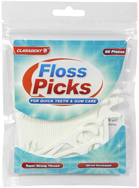 Dental Floss with Holder - Claradent Floss Picks Dental Wax Floss — photo N1