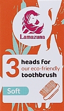 Replaceable Toothbrush Heads, soft, 3 pcs - Lamazuna — photo N1