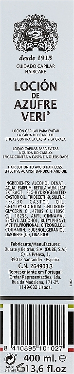 Anti Hair Loss Lotion - Intea Azufre Veri — photo N3