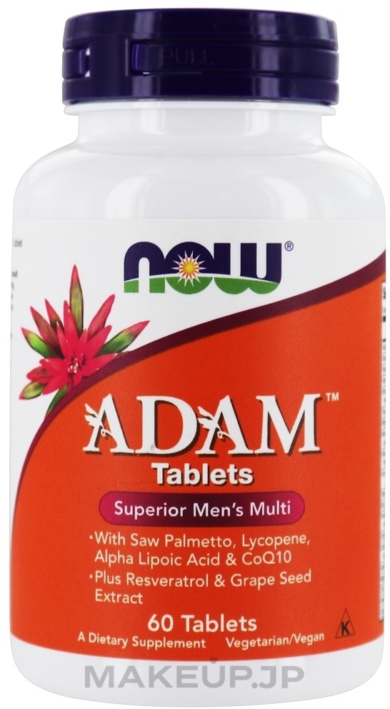 Men Super Multivitamins, tablets - Now Foods Adam Superior Men's Multi — photo 60 ЊВ.