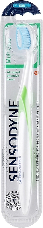 Toothbrush Soft, white-green - Sensodyne Multicare Soft — photo N1